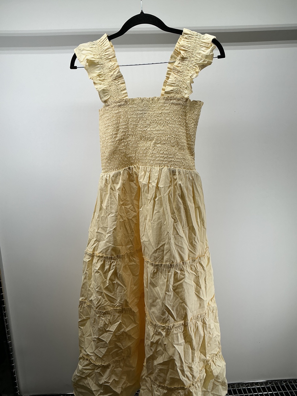 100% Organic Cotton Poplin Smocked Midi Dress
